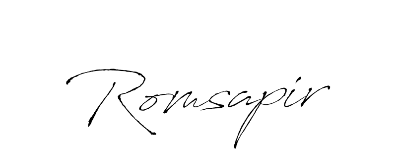 Also You can easily find your signature by using the search form. We will create Romsapir name handwritten signature images for you free of cost using Antro_Vectra sign style. Romsapir signature style 6 images and pictures png
