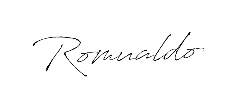 Make a beautiful signature design for name Romualdo. With this signature (Antro_Vectra) style, you can create a handwritten signature for free. Romualdo signature style 6 images and pictures png