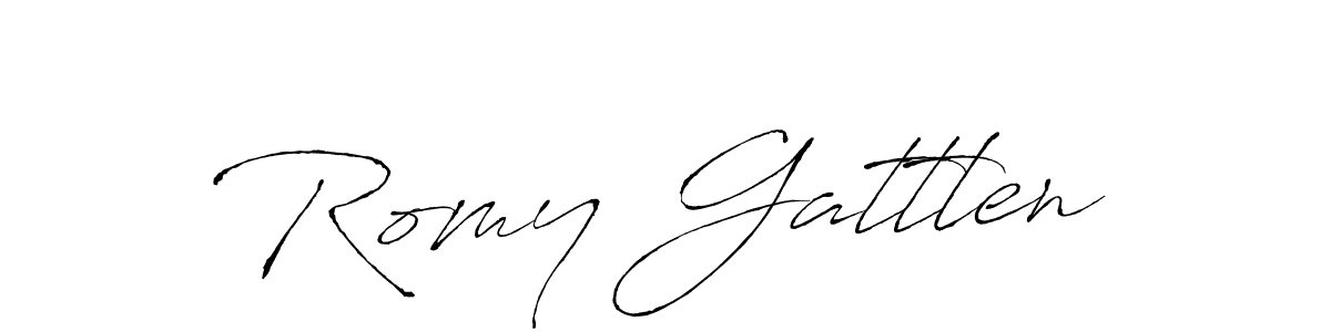 Create a beautiful signature design for name Romy Gattlen. With this signature (Antro_Vectra) fonts, you can make a handwritten signature for free. Romy Gattlen signature style 6 images and pictures png