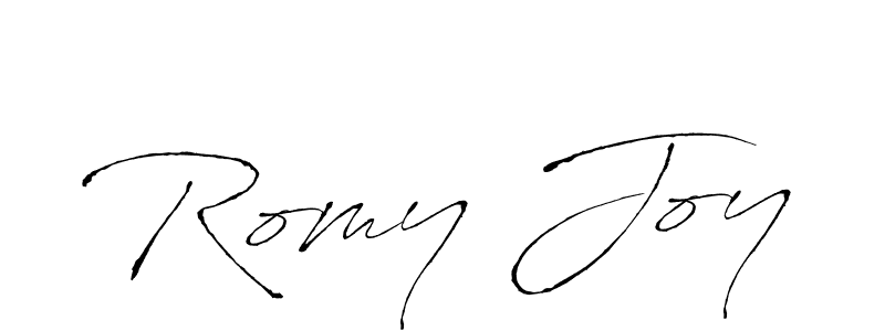 Similarly Antro_Vectra is the best handwritten signature design. Signature creator online .You can use it as an online autograph creator for name Romy Joy. Romy Joy signature style 6 images and pictures png