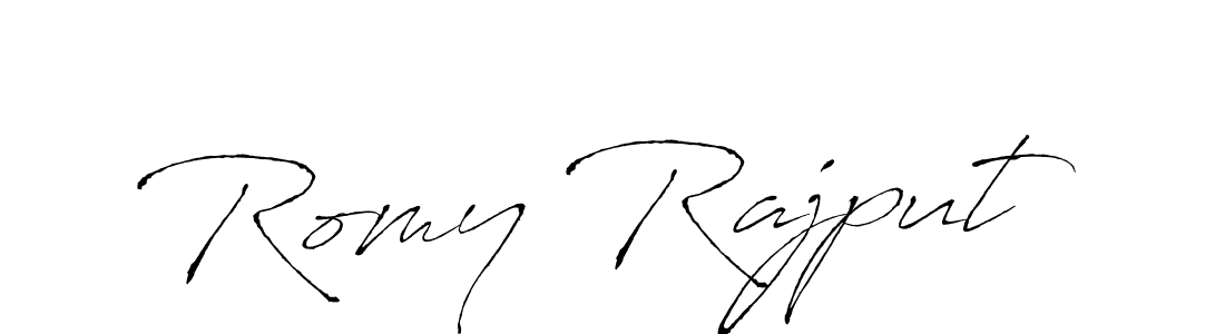 You should practise on your own different ways (Antro_Vectra) to write your name (Romy Rajput) in signature. don't let someone else do it for you. Romy Rajput signature style 6 images and pictures png