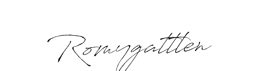 How to make Romygattlen signature? Antro_Vectra is a professional autograph style. Create handwritten signature for Romygattlen name. Romygattlen signature style 6 images and pictures png