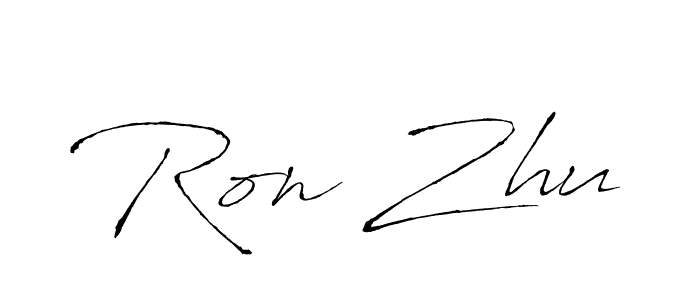 Make a beautiful signature design for name Ron Zhu. With this signature (Antro_Vectra) style, you can create a handwritten signature for free. Ron Zhu signature style 6 images and pictures png