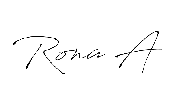 The best way (Antro_Vectra) to make a short signature is to pick only two or three words in your name. The name Rona A include a total of six letters. For converting this name. Rona A signature style 6 images and pictures png