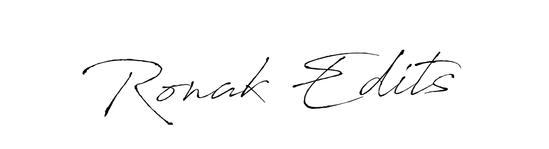 Ronak Edits stylish signature style. Best Handwritten Sign (Antro_Vectra) for my name. Handwritten Signature Collection Ideas for my name Ronak Edits. Ronak Edits signature style 6 images and pictures png