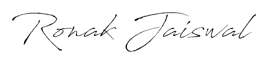 A stylish, flowing autograph style designed for name Ronak Jaiswal using Antro_Vectra typography. Perfect for digital creative projects. Ronak Jaiswal signature style 6 images and pictures png