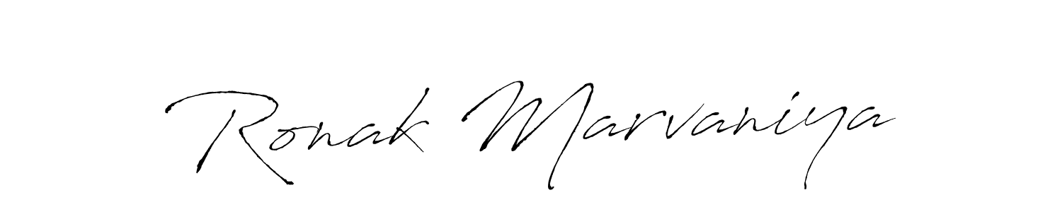 Create a beautiful signature design for name Ronak Marvaniya. With this signature (Antro_Vectra) fonts, you can make a handwritten signature for free. Ronak Marvaniya signature style 6 images and pictures png