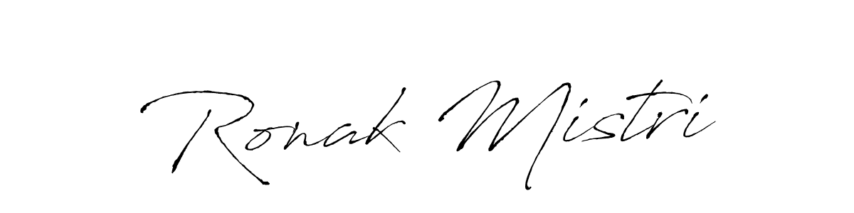 The best way (Antro_Vectra) to make a short signature is to pick only two or three words in your name. The name Ronak Mistri include a total of six letters. For converting this name. Ronak Mistri signature style 6 images and pictures png