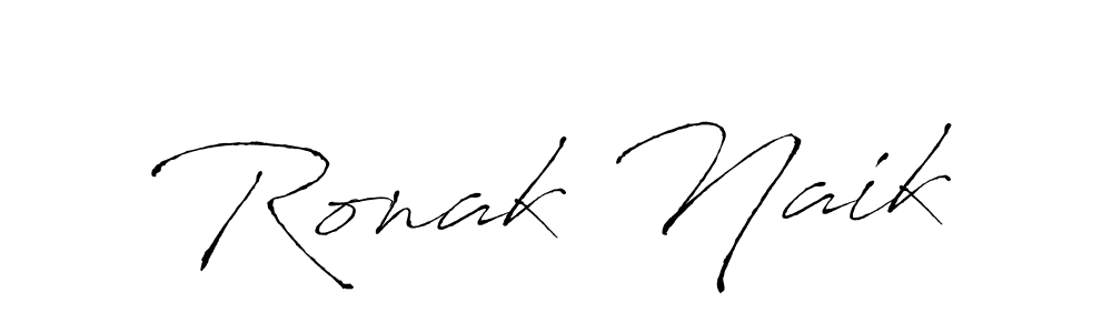 Design your own signature with our free online signature maker. With this signature software, you can create a handwritten (Antro_Vectra) signature for name Ronak Naik. Ronak Naik signature style 6 images and pictures png