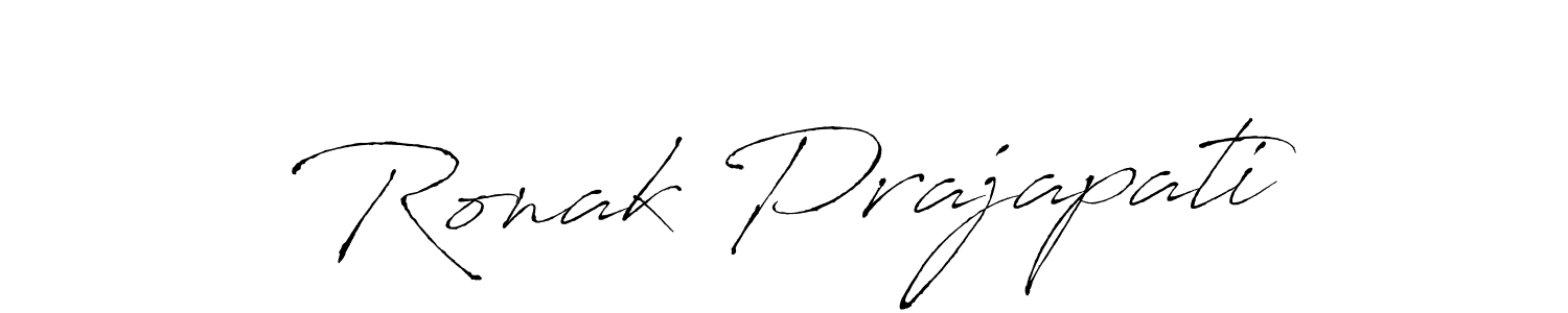 This is the best signature style for the Ronak Prajapati name. Also you like these signature font (Antro_Vectra). Mix name signature. Ronak Prajapati signature style 6 images and pictures png