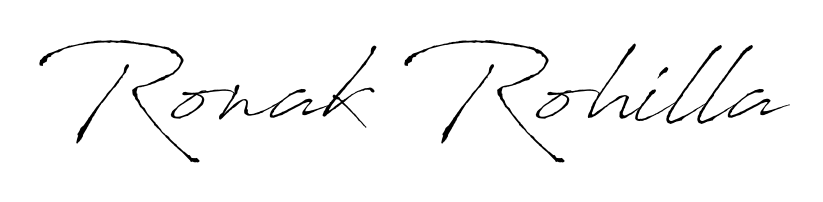 Discover the perfect balance of readability and style for Ronak Rohilla with Antro_Vectra font. Create your dream signature today. Ronak Rohilla signature style 6 images and pictures png