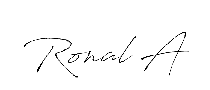 Design your own signature with our free online signature maker. With this signature software, you can create a handwritten (Antro_Vectra) signature for name Ronal A. Ronal A signature style 6 images and pictures png