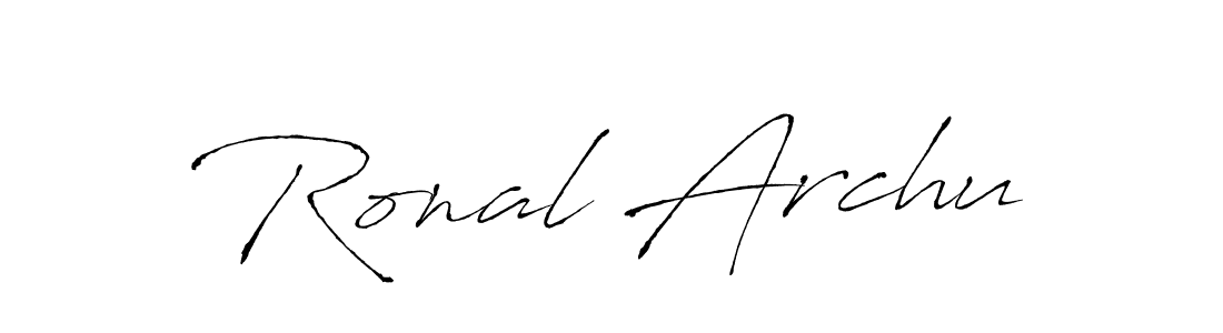 How to make Ronal Archu signature? Antro_Vectra is a professional autograph style. Create handwritten signature for Ronal Archu name. Ronal Archu signature style 6 images and pictures png
