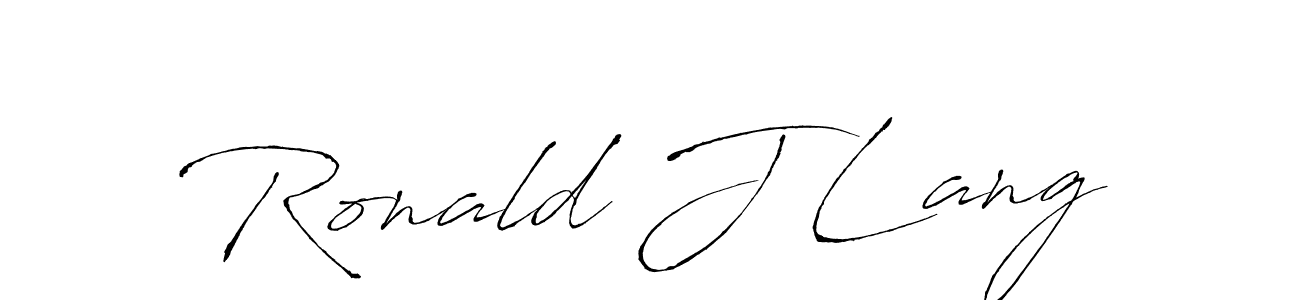 Also we have Ronald J Lang name is the best signature style. Create professional handwritten signature collection using Antro_Vectra autograph style. Ronald J Lang signature style 6 images and pictures png