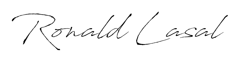 The Antro_Vectra typeface gives name Ronald Lasal a refined look. Suitable for certificates, diplomas, and official verification. Ronald Lasal signature style 6 images and pictures png