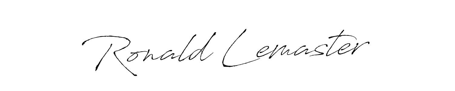 Design your own signature with our free online signature maker. With this signature software, you can create a handwritten (Antro_Vectra) signature for name Ronald Lemaster. Ronald Lemaster signature style 6 images and pictures png