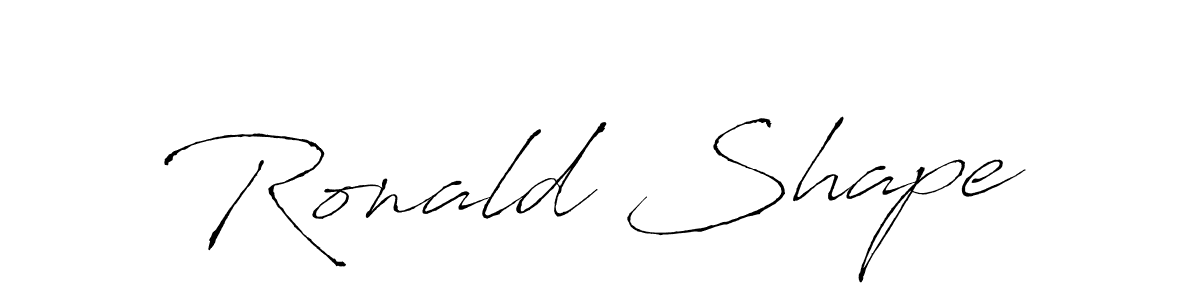 How to make Ronald Shape name signature. Use Antro_Vectra style for creating short signs online. This is the latest handwritten sign. Ronald Shape signature style 6 images and pictures png