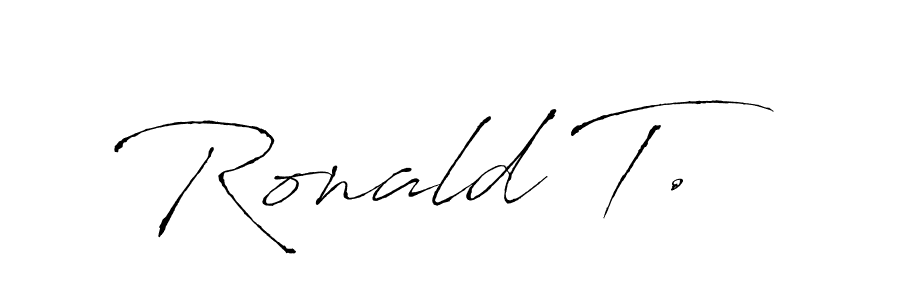 Make a beautiful signature design for name Ronald T.. With this signature (Antro_Vectra) style, you can create a handwritten signature for free. Ronald T. signature style 6 images and pictures png