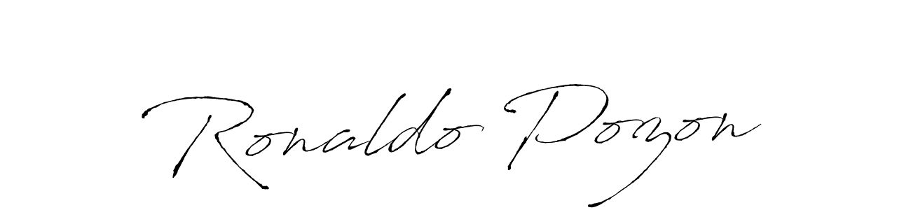 Make a beautiful signature design for name Ronaldo Pozon. With this signature (Antro_Vectra) style, you can create a handwritten signature for free. Ronaldo Pozon signature style 6 images and pictures png