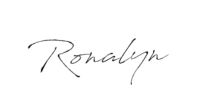 Make a beautiful signature design for name Ronalyn. With this signature (Antro_Vectra) style, you can create a handwritten signature for free. Ronalyn signature style 6 images and pictures png