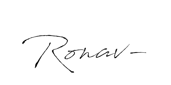 Design your own signature with our free online signature maker. With this signature software, you can create a handwritten (Antro_Vectra) signature for name Ronav-. Ronav- signature style 6 images and pictures png