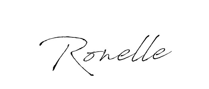 Design your own signature with our free online signature maker. With this signature software, you can create a handwritten (Antro_Vectra) signature for name Ronelle. Ronelle signature style 6 images and pictures png