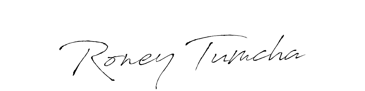 Design your own signature with our free online signature maker. With this signature software, you can create a handwritten (Antro_Vectra) signature for name Roney Tumcha. Roney Tumcha signature style 6 images and pictures png