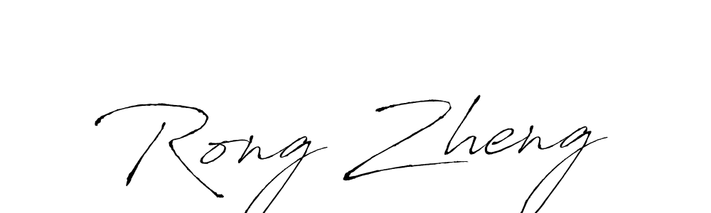 How to make Rong Zheng name signature. Use Antro_Vectra style for creating short signs online. This is the latest handwritten sign. Rong Zheng signature style 6 images and pictures png