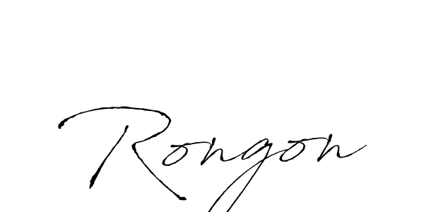 Design your own signature with our free online signature maker. With this signature software, you can create a handwritten (Antro_Vectra) signature for name Rongon. Rongon signature style 6 images and pictures png