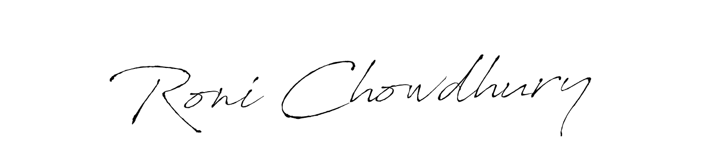 Also You can easily find your signature by using the search form. We will create Roni Chowdhury name handwritten signature images for you free of cost using Antro_Vectra sign style. Roni Chowdhury signature style 6 images and pictures png