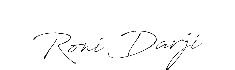 Roni Darji stylish signature style. Best Handwritten Sign (Antro_Vectra) for my name. Handwritten Signature Collection Ideas for my name Roni Darji. Roni Darji signature style 6 images and pictures png