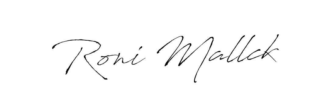 Roni Mallck stylish signature style. Best Handwritten Sign (Antro_Vectra) for my name. Handwritten Signature Collection Ideas for my name Roni Mallck. Roni Mallck signature style 6 images and pictures png