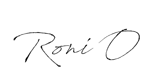 Similarly Antro_Vectra is the best handwritten signature design. Signature creator online .You can use it as an online autograph creator for name Roni O. Roni O signature style 6 images and pictures png