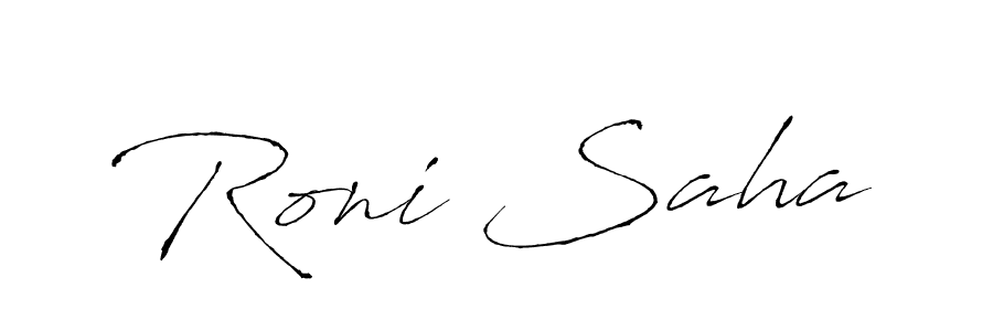 How to make Roni Saha signature? Antro_Vectra is a professional autograph style. Create handwritten signature for Roni Saha name. Roni Saha signature style 6 images and pictures png