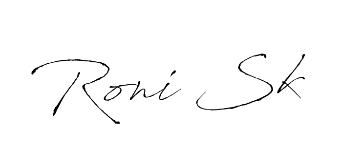 How to make Roni Sk name signature. Use Antro_Vectra style for creating short signs online. This is the latest handwritten sign. Roni Sk signature style 6 images and pictures png