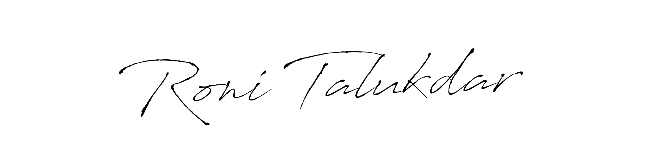 The best way (Antro_Vectra) to make a short signature is to pick only two or three words in your name. The name Roni Talukdar include a total of six letters. For converting this name. Roni Talukdar signature style 6 images and pictures png