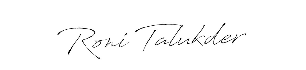 Antro_Vectra is a professional signature style that is perfect for those who want to add a touch of class to their signature. It is also a great choice for those who want to make their signature more unique. Get Roni Talukder name to fancy signature for free. Roni Talukder signature style 6 images and pictures png