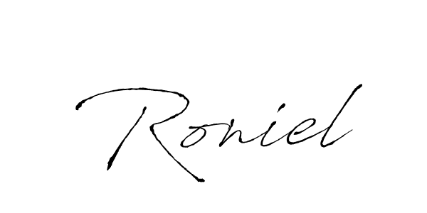 How to make Roniel signature? Antro_Vectra is a professional autograph style. Create handwritten signature for Roniel name. Roniel signature style 6 images and pictures png