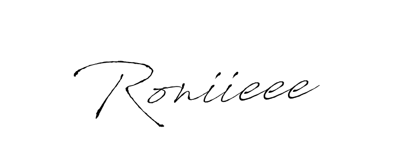 Roniieee stylish signature style. Best Handwritten Sign (Antro_Vectra) for my name. Handwritten Signature Collection Ideas for my name Roniieee. Roniieee signature style 6 images and pictures png