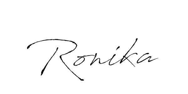 Ronika stylish signature style. Best Handwritten Sign (Antro_Vectra) for my name. Handwritten Signature Collection Ideas for my name Ronika. Ronika signature style 6 images and pictures png