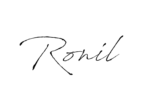 Also we have Ronil name is the best signature style. Create professional handwritten signature collection using Antro_Vectra autograph style. Ronil signature style 6 images and pictures png