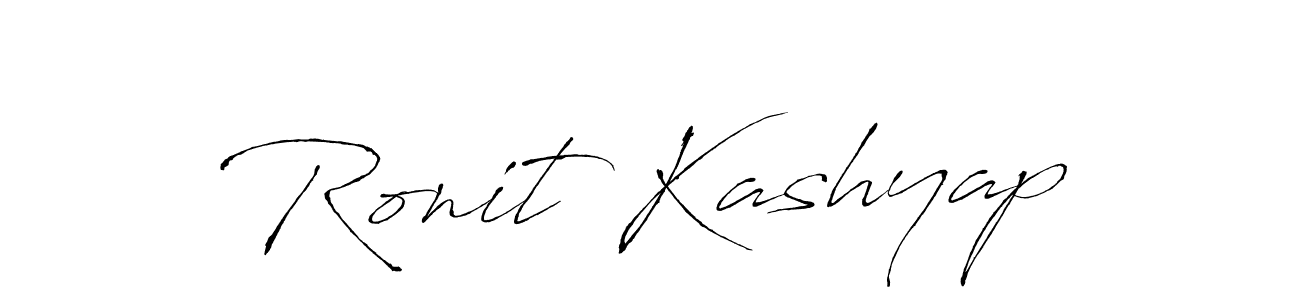 You should practise on your own different ways (Antro_Vectra) to write your name (Ronit Kashyap) in signature. don't let someone else do it for you. Ronit Kashyap signature style 6 images and pictures png