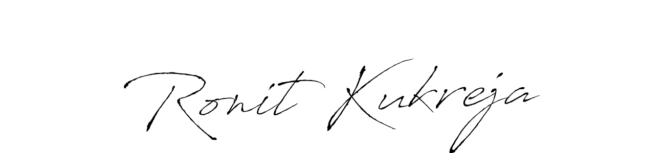 It looks lik you need a new signature style for name Ronit Kukreja. Design unique handwritten (Antro_Vectra) signature with our free signature maker in just a few clicks. Ronit Kukreja signature style 6 images and pictures png