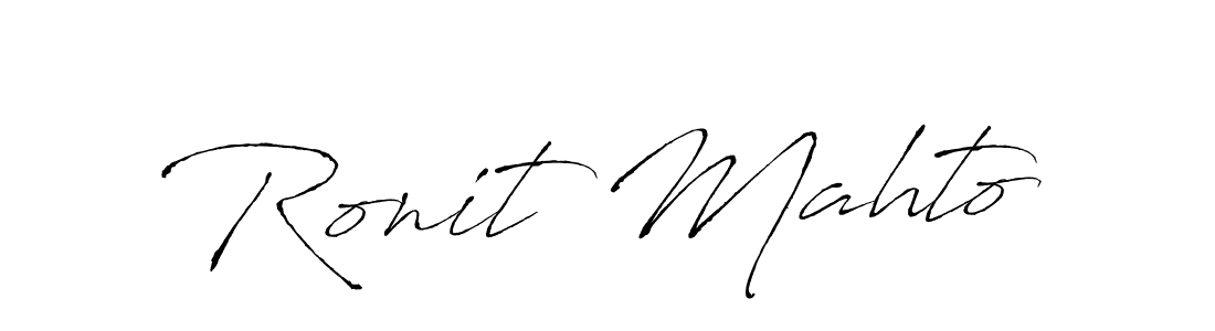 Also we have Ronit Mahto name is the best signature style. Create professional handwritten signature collection using Antro_Vectra autograph style. Ronit Mahto signature style 6 images and pictures png