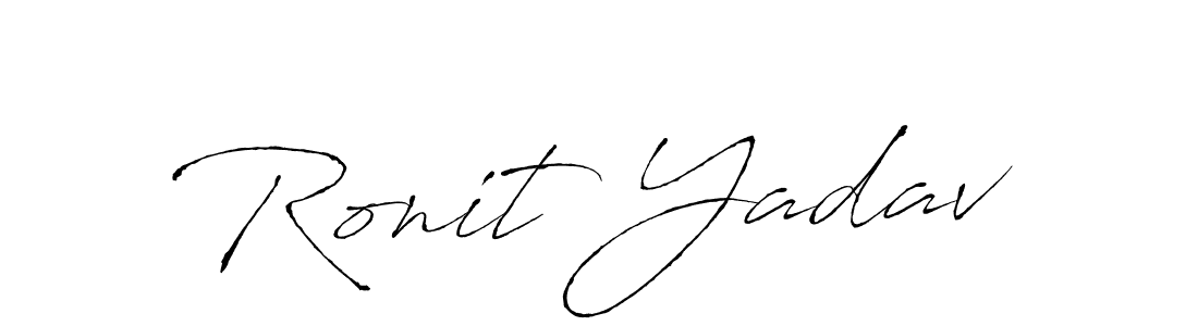 Make a beautiful signature design for name Ronit Yadav. With this signature (Antro_Vectra) style, you can create a handwritten signature for free. Ronit Yadav signature style 6 images and pictures png