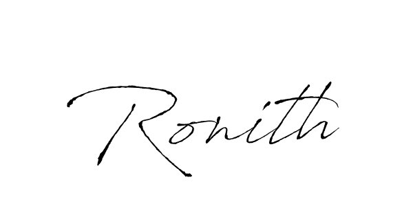 Make a beautiful signature design for name Ronith. With this signature (Antro_Vectra) style, you can create a handwritten signature for free. Ronith signature style 6 images and pictures png
