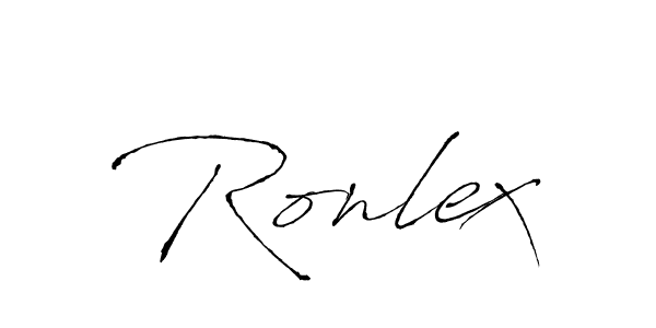 How to make Ronlex signature? Antro_Vectra is a professional autograph style. Create handwritten signature for Ronlex name. Ronlex signature style 6 images and pictures png