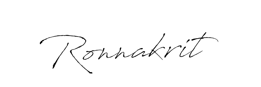 How to make Ronnakrit signature? Antro_Vectra is a professional autograph style. Create handwritten signature for Ronnakrit name. Ronnakrit signature style 6 images and pictures png