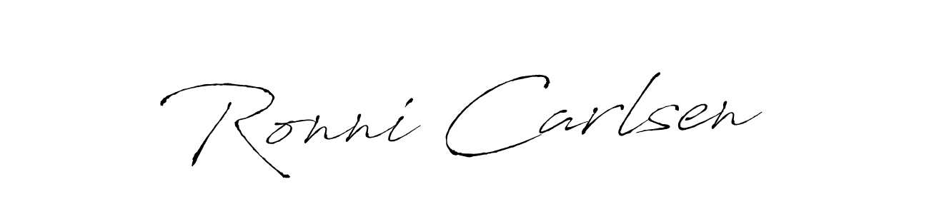 Ronni Carlsen stylish signature style. Best Handwritten Sign (Antro_Vectra) for my name. Handwritten Signature Collection Ideas for my name Ronni Carlsen. Ronni Carlsen signature style 6 images and pictures png