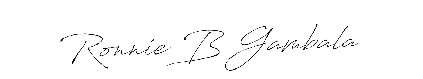 Also we have Ronnie B Gambala name is the best signature style. Create professional handwritten signature collection using Antro_Vectra autograph style. Ronnie B Gambala signature style 6 images and pictures png